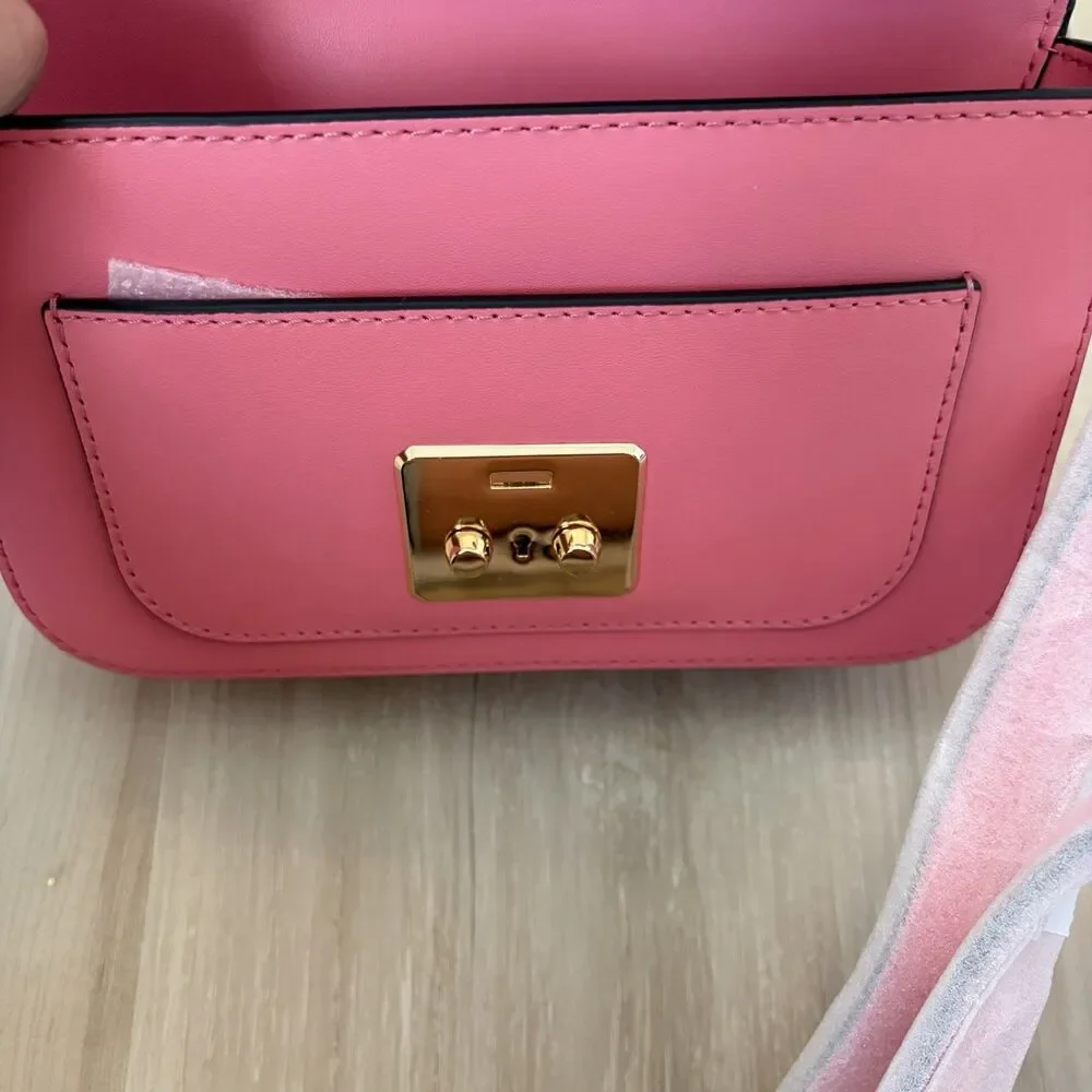 Michael Kors Sloan Editor Small Flap Belt Bag Fanny Pack Clutch Leather Tea Rose